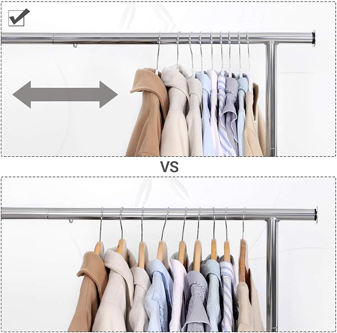 SONGMICS Pack of 30 Coat Hangers, Space-Saving Plastic Clothes Hangers - Image 5