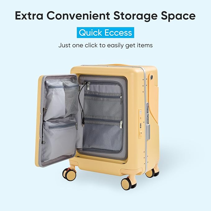 TABU 20" Ride-on Luggage with Seat，Front Opening Carry-On Hardshell Ride On - Image 4