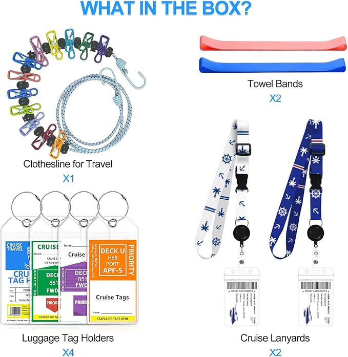 Cruise Ship Essentials, Cruise Luggage Tags, Lanyards - Image 2