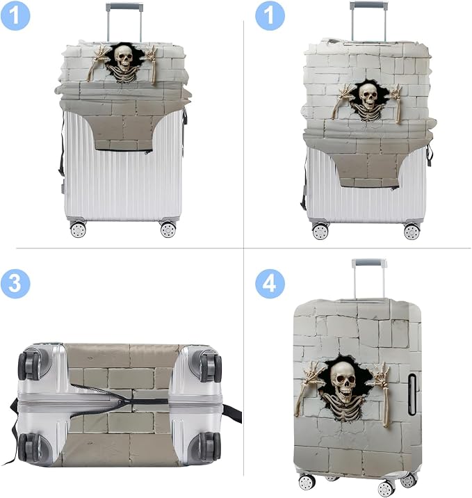 Luggage Cover Washable Suitcase Protector Anti-Scratch, Stretchable Fit - Image 4