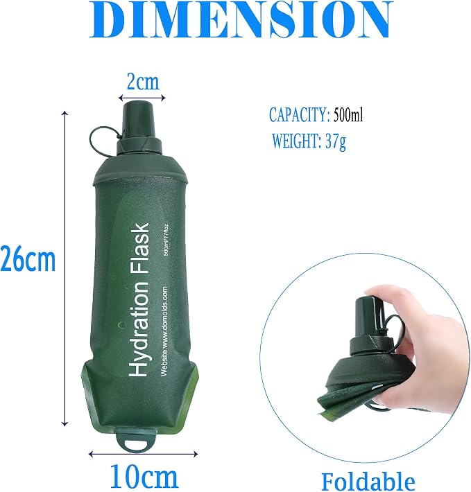 AXEN Soft Flask TPU Foldable Running Hydration Flask, Soft Collapsible Water - Image 4