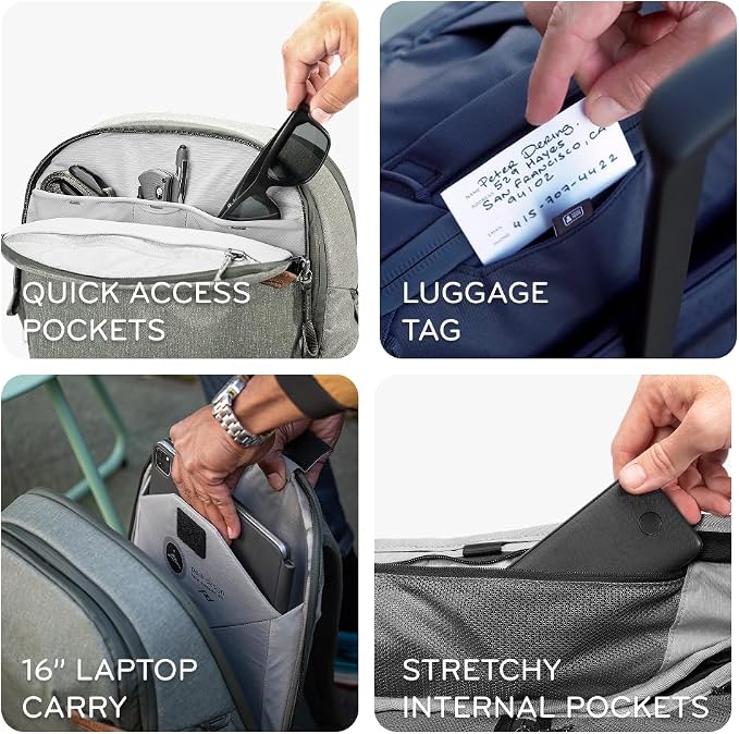 Peak Design Travel Backpack 30L, Expandable 27-33L Design, Rear and Top Access - Image 2