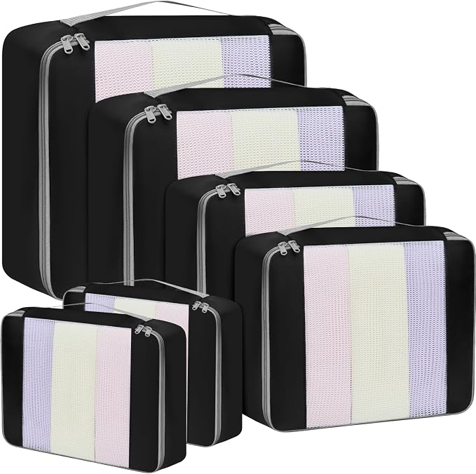 BAGAIL 6 Set/8 Set/10 Set Packing Cubes Various Sizes Packing Organizer by BAGAIL