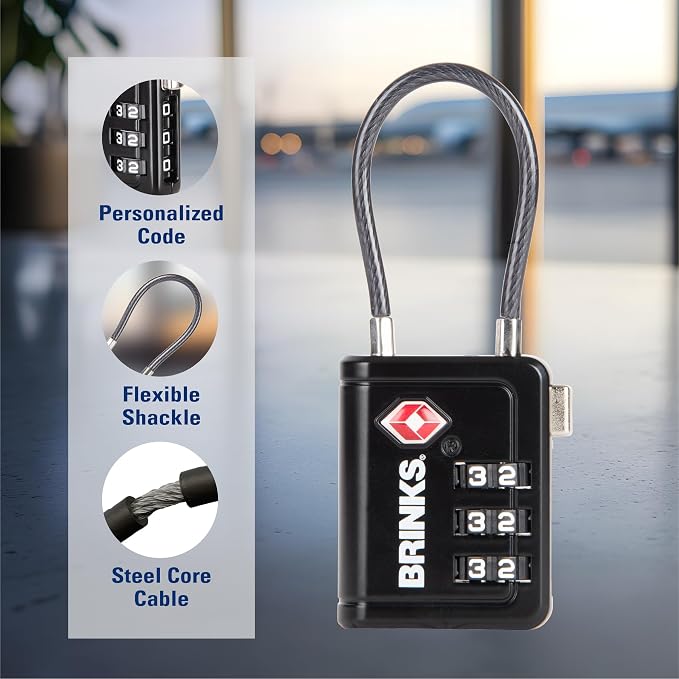 Brinks TSA Accepted Indicator Luggage Lock, New More Secure TSA008 Key - Image 4