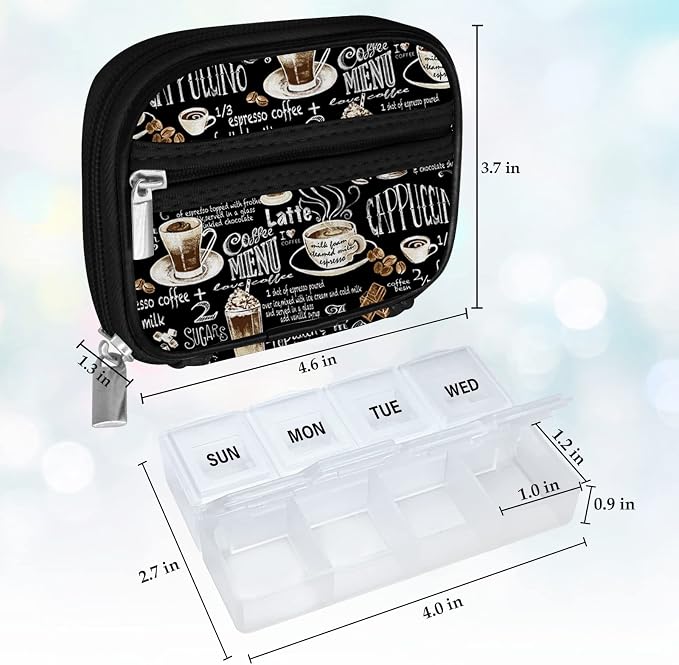 Serfeymi Weekly Travel Pill Organizer Pill Case - Image 2