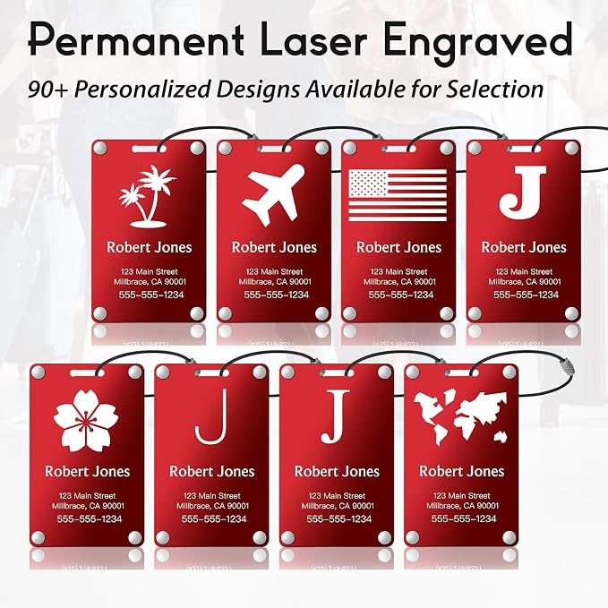 Personalized Luggage Tags: Custom Metal Luggage Tags - Image 3