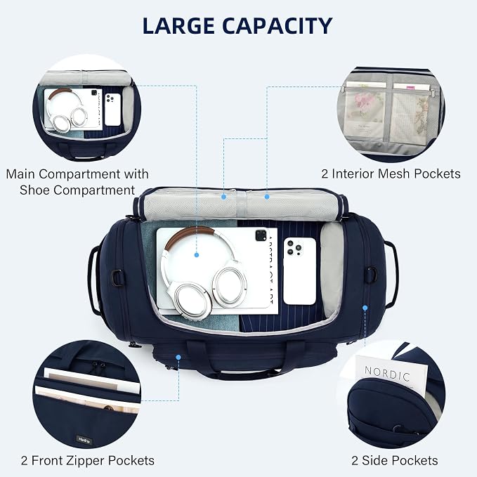 Large Travel Duffle Gym Bag - Image 4
