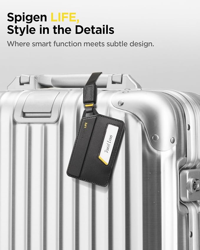 Spigen Life Luggage Tags Premium Velo Vegan Leather ID Label - Image 2