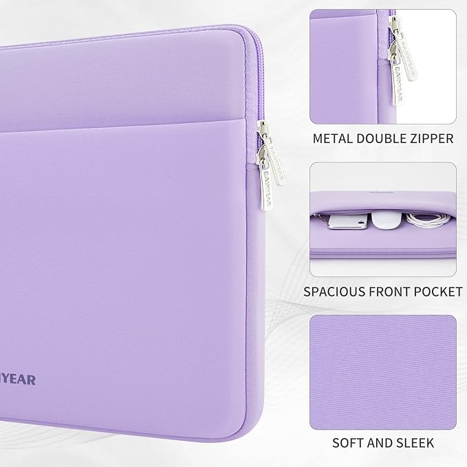RAINYEAR Laptop Sleeve Case 11-13 Inch, Protective Portable Case - Image 2