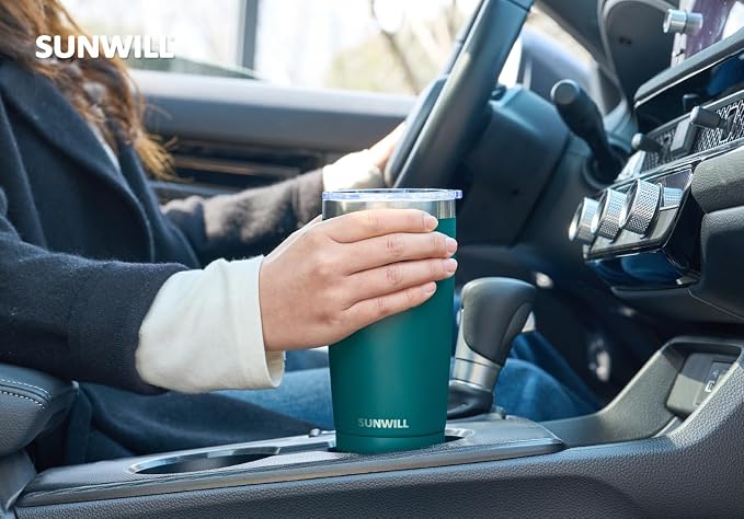 SUNWILL Travel Coffee Mug with Lid, 20 oz Tumbler Set of 2, Insulated Stainless - Image 6