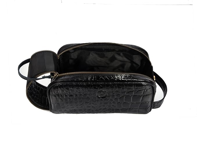 10" Premium Leather Toiletry Travel Pouch - Image 6