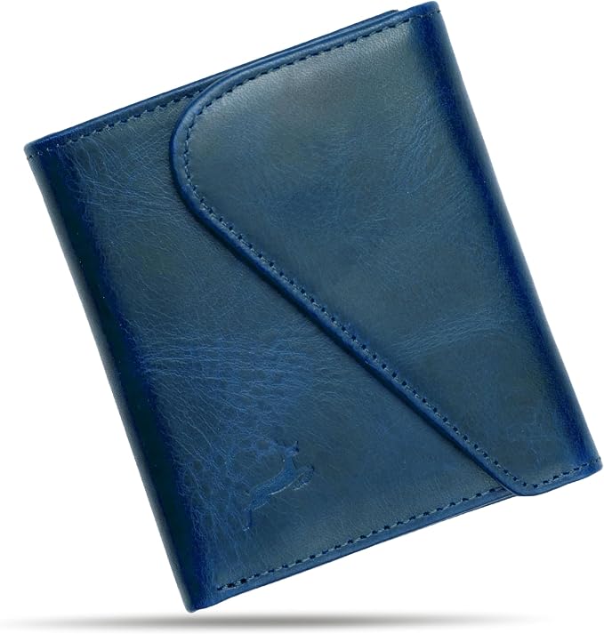 Leather RFID Wallet for Men, Slim Leather Mens Wallet, Handcraft Men's Wallets by Deerhandmade
