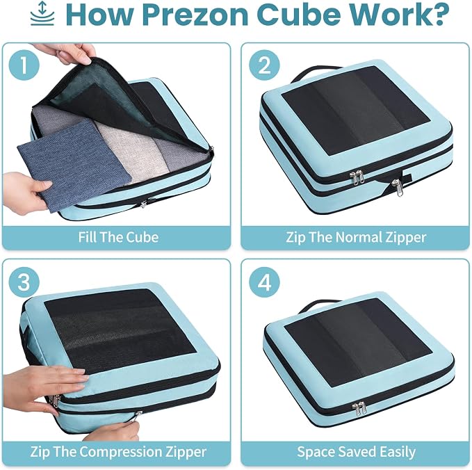 8 Set/6 Set/4 Set Compression Packing Cubes - Image 4