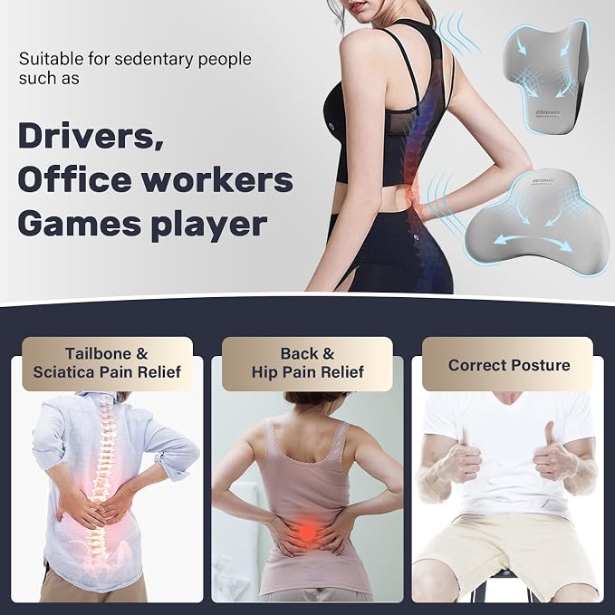 Coverado Lumbar Support and Headrest Pillow - Image 6