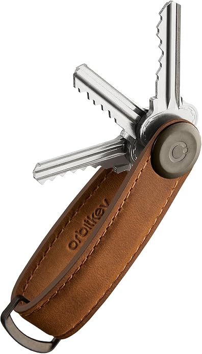 Orbitkey Crazy Horse Leather Key Organizer | Quiet Profile | Holds up to 7 Keys by Orbitkey