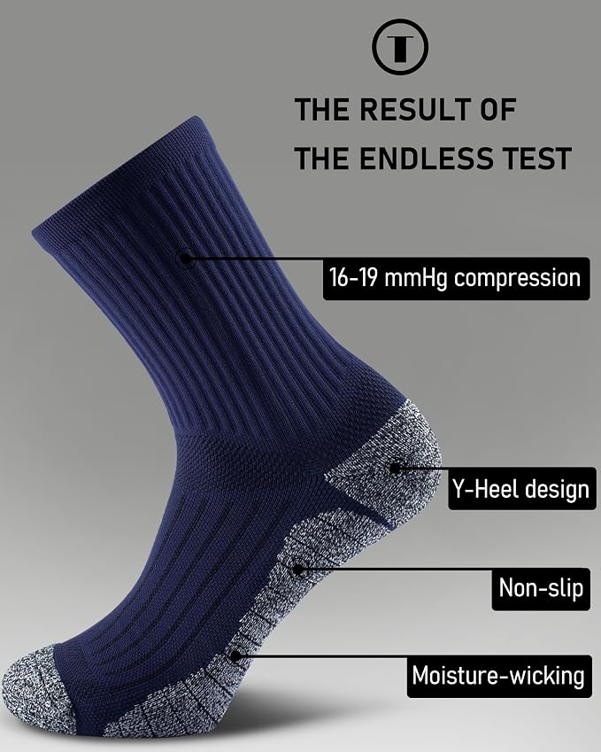 Elite Cushioned Compression Mid-crew Socks 4-Pack - Image 4