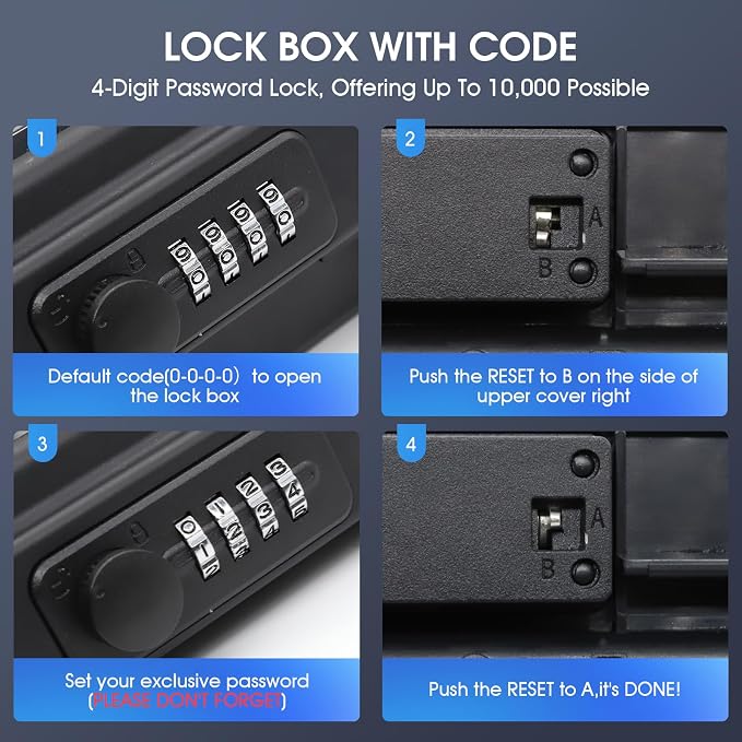 Beach Lock Box, Travel Safe Lock Box - Image 4