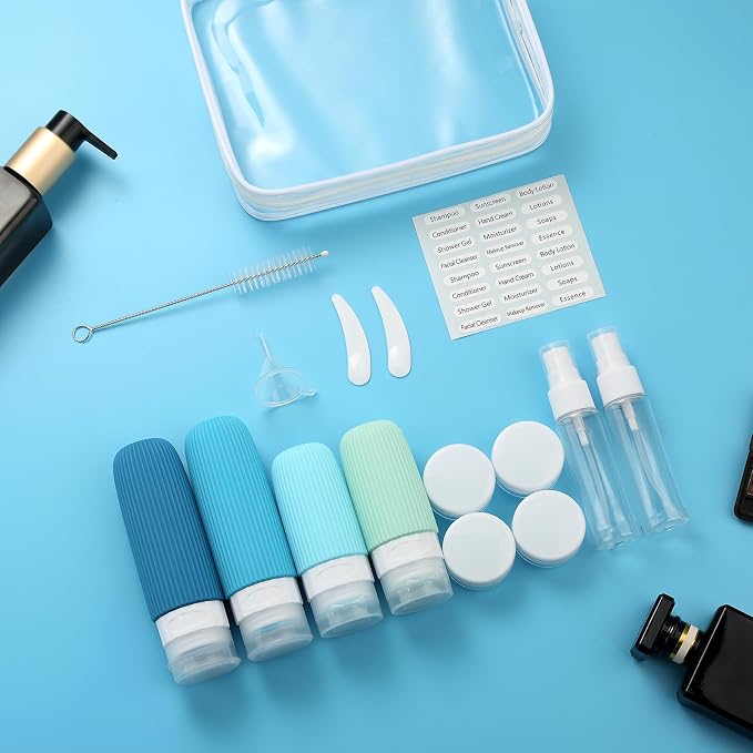 16 Pack Travel Bottles Set, TSA Approved Leak Proof Silicone Squeezable - Image 6
