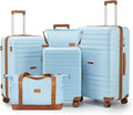Luggage Sets with spinner wheels, PC+ABS Hard Shell Travel Luggage, Lightweight by Unknown