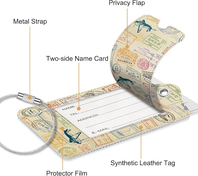Fintie Luggage Tags, Privacy Cover ID Label - Image 4