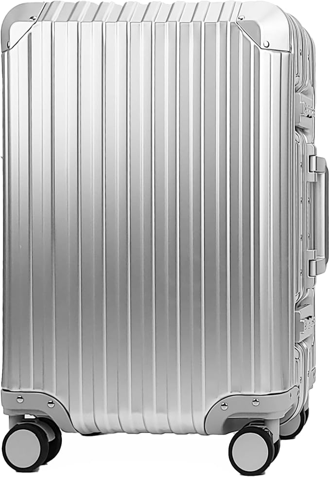 All Aluminum Luggage Suitcase 3 Sizes TSA Lock Carry On Silver - Image 3