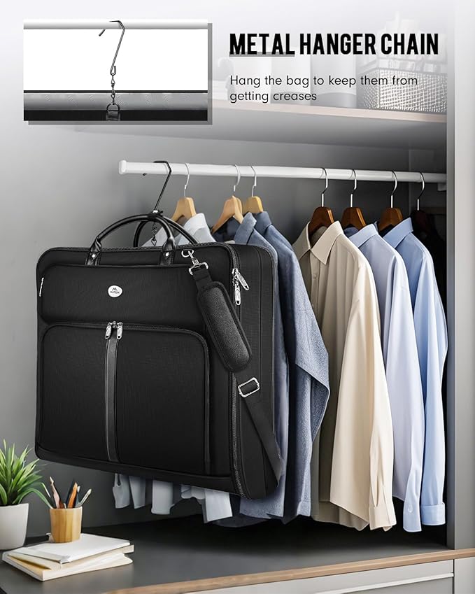 MATEIN Mens Garment Bags for travel, Large Travel Suit Bag Up to 7 Suits - Image 4