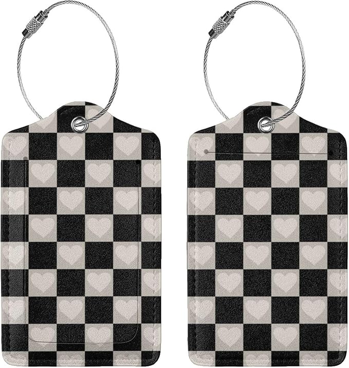 Set of 2 Luggage Tag for Suitcases Tie dye PU Leather Luggage Tag - Image 4