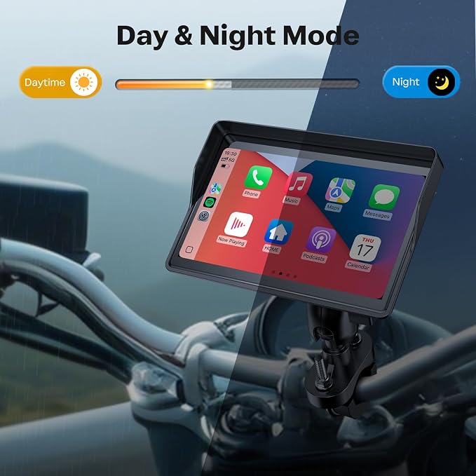 WonVon 5 Inch Motorcycle Carplay GPS Navigation System - Image 7