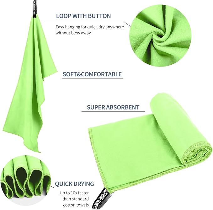 Microfiber Travel Towel, Soft Lightweight Quick Dry Towel, Super Absorbent - Image 5