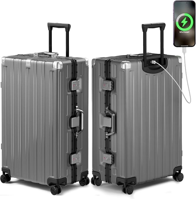 Krute Large Luggage 28 inch Zipperles Suitcase by Krute