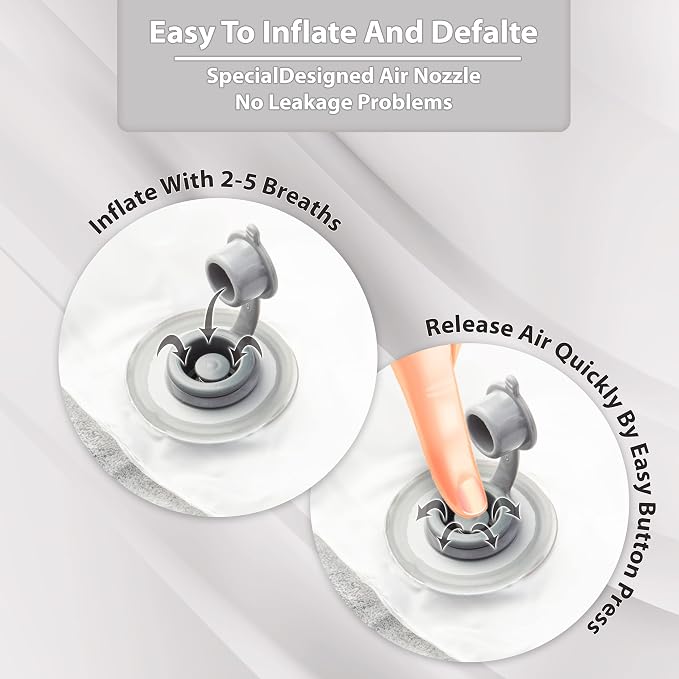 Inflatable Travel Neck Pillow: Extra-Soft, Cushion. - Image 3