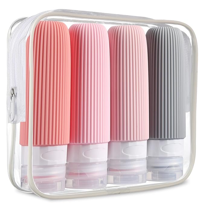 Travel Bottles for Toiletries, Tsa Approved 3oz Portable Travel Bottles by Mrsdry