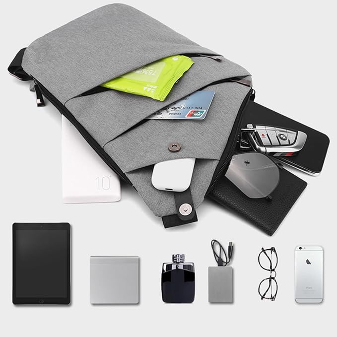 Anti Theft Crossbody Bags for Women Men, Slim Sling Purse - Image 5