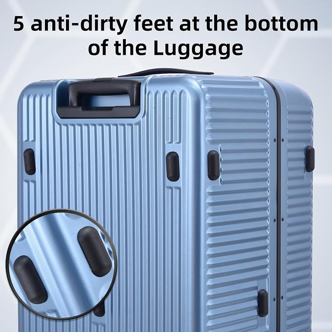 2 pieces 20/29 Aluminum Frame Carry On and Checked Luggage Set - Image 9