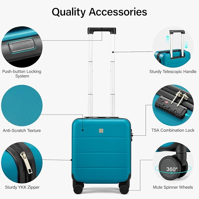 Hanke 16 Inch Underseat Carry On Luggage - Image 4