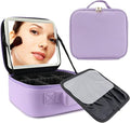 Travel Makeup Bag with LED Mirror Travel Makeup Organizer with 3 Lighted by Unknown