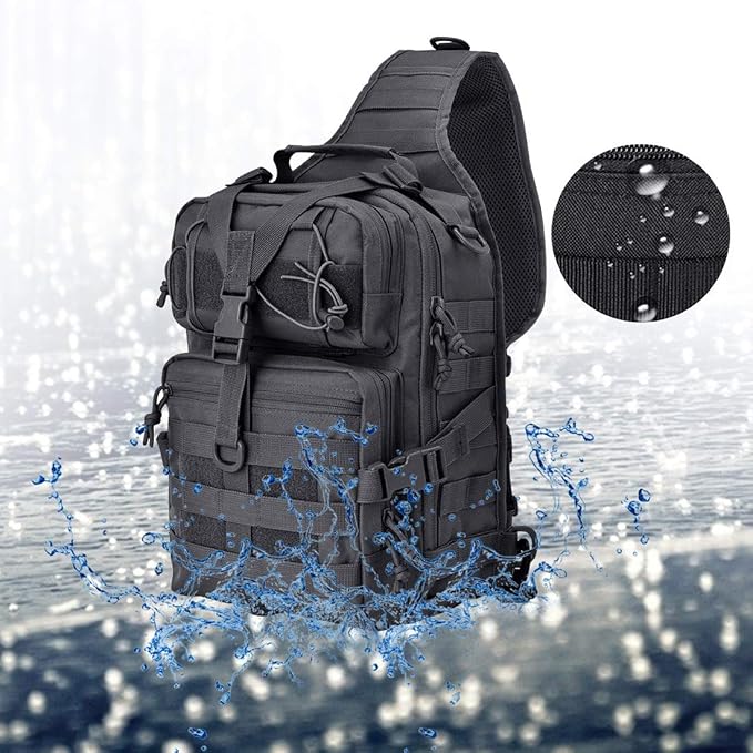 hopopower Tactical Sling Bag Pack Military Rover Shoulder Backpack EDC Assault - Image 5