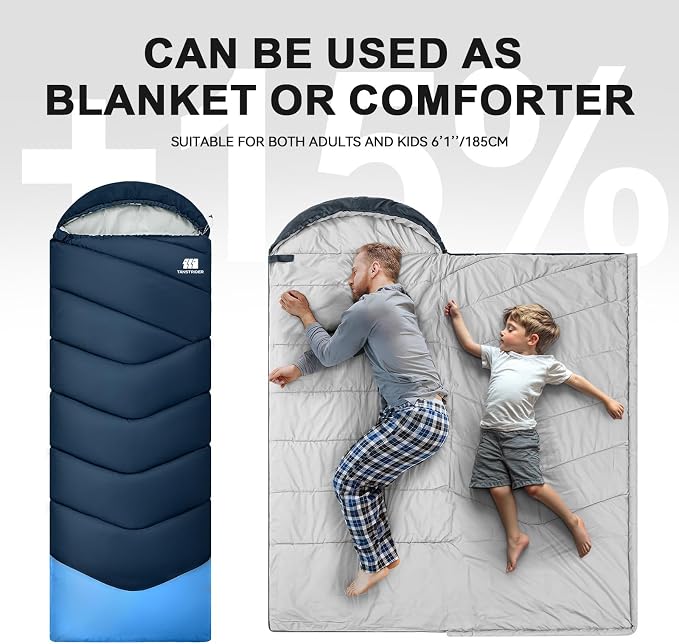 Sleeping Bags for Adults Cold Weather, Waterproof, Lightweight Sleeping Bag for - Image 5