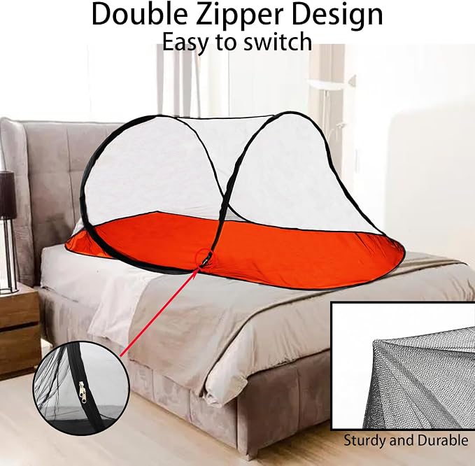 CMINGJ Large Pop Up Mosquito Tent, Portable Foldable Mosquito Net - Image 5