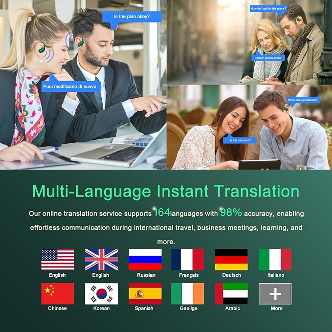AI Translation Earbuds Real Time, 164 Language Translator Earbud 3-in-1 - Image 4