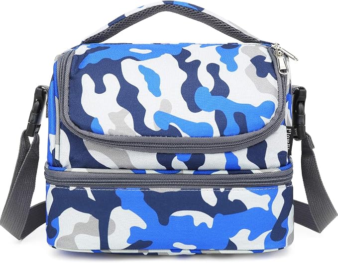 FlowFly Kids Double Decker Cooler Insulated Lunch Bag Large Tote - Image 2