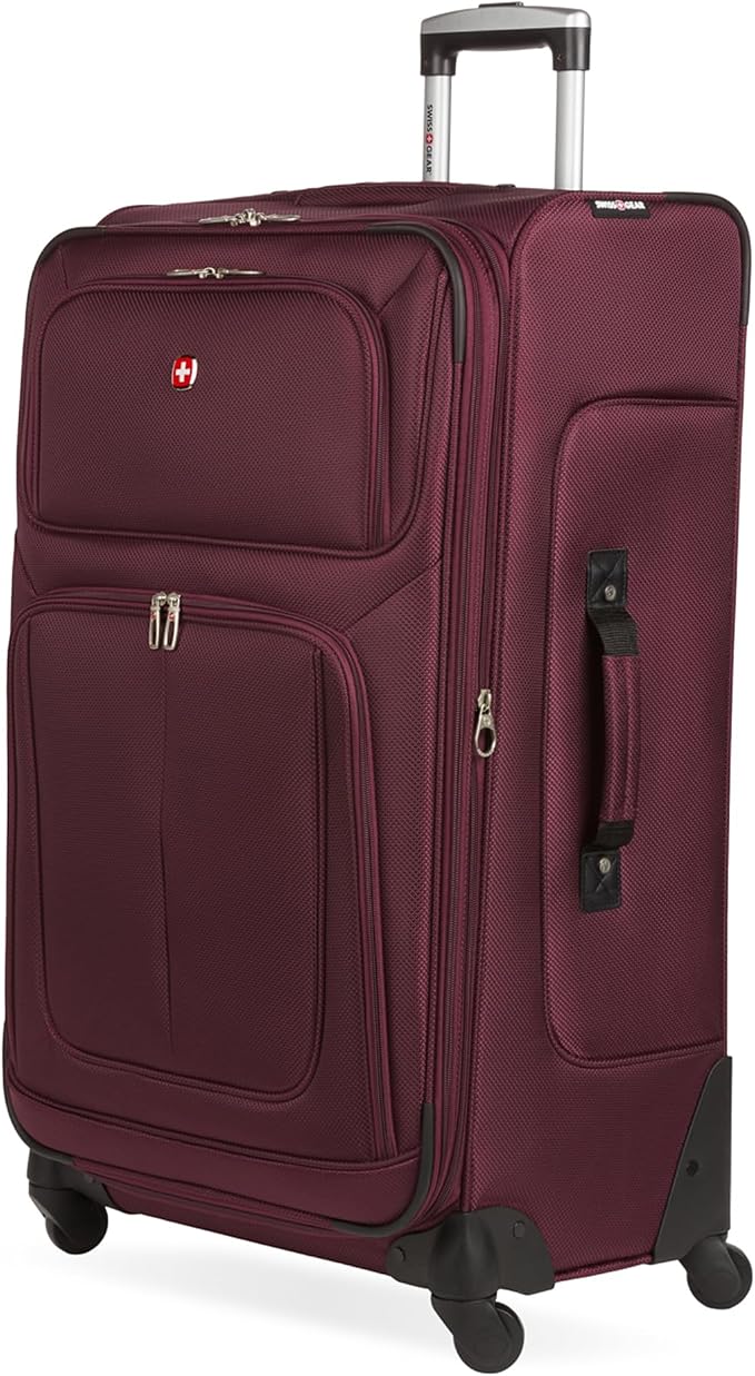 SwissGear Sion Softside Expandable Luggage – Large Checked Suitcase by SwissGear