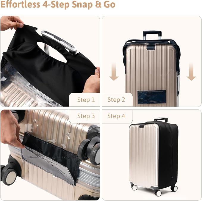 OrgaWise Clear Luggage Cover, For Suitcase Tsa Approved Transparent TPU - Image 7