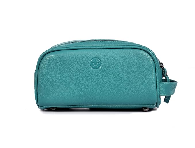 10" Premium Leather Toiletry Travel Pouch - Image 2