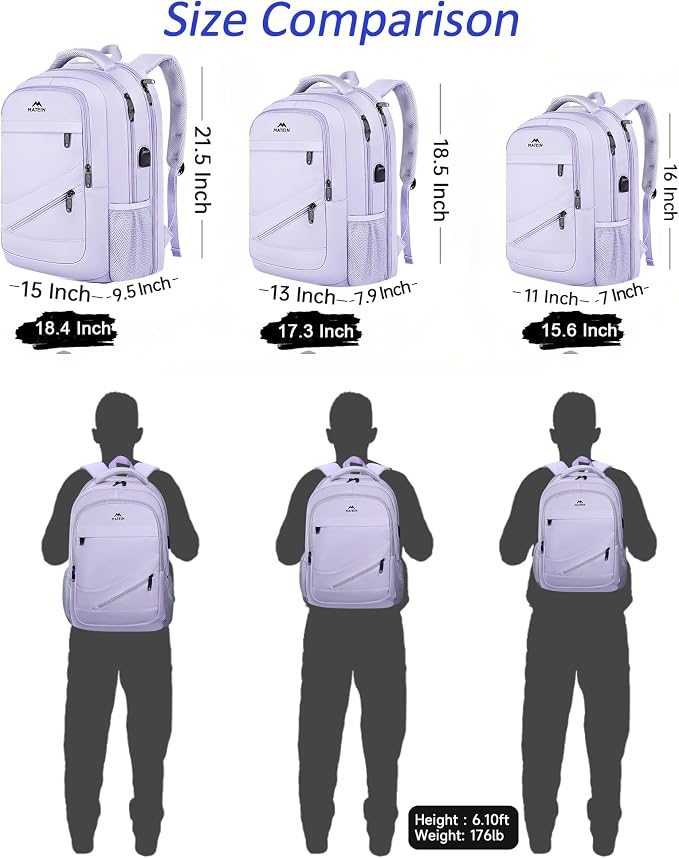 MATEIN Extra Large Laptop Backpack Women, 50 L Carry On Work Travel Bag - Image 4