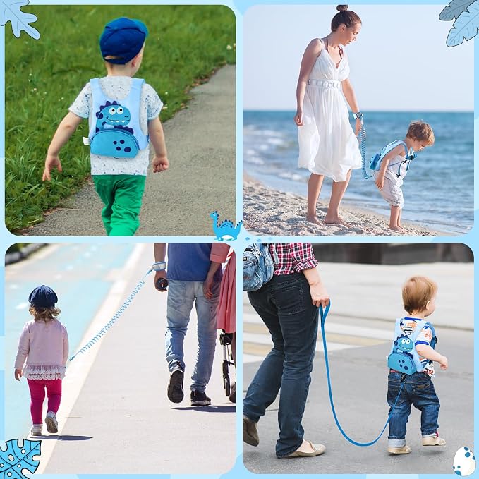 Dr.meter 3 in 1 Toddler Harness Leash + 8.2ft Anti Lost Wrist Link, Cute - Image 8