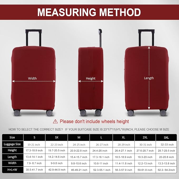 Travel Luggage Cover Suitcase Protector Scratch-Resistant Fit 19-31 Inch - Image 6