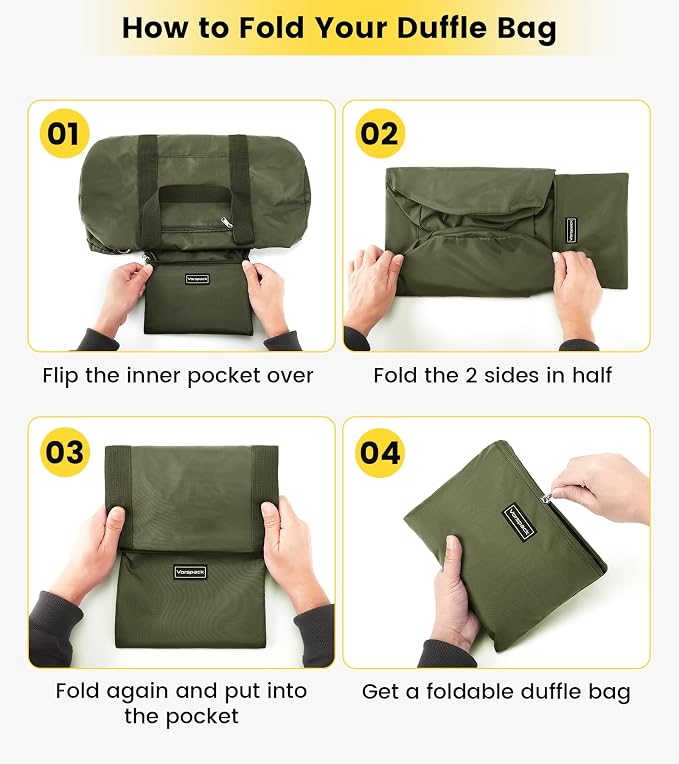 Vorspack Duffel Bag 20-24-28 Inches Foldable Gym Bag - Image 7
