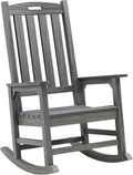 Psilvam Outdoor Rocking Chair, Poly Lumber Oversized Rocking Chair by PsilvamGardenFurniture