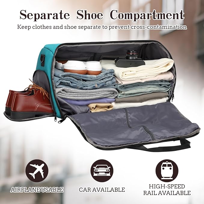 Garment Duffle Bags for Travel, Carry On Garment Duffel Weekender Bag 45L | - Image 2